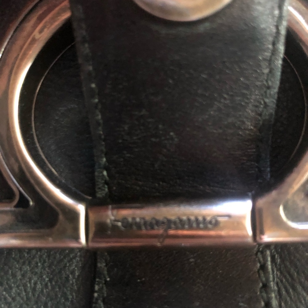 Salvatore Ferragamo Gancini Metal Fittings Leather Tote Bag. - Picture 6 of 16